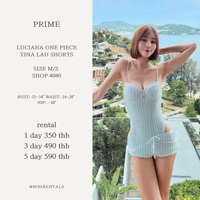 ชุดว่ายน้ำ PRIME LUCIANA Tina Lau พร้อมกางเกง ชุดเวียดนาม 1