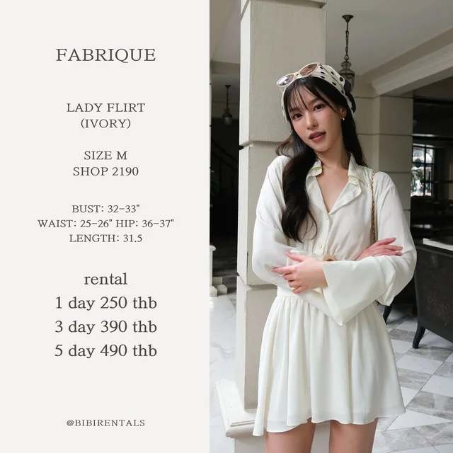 FABRIQUE Lady Flirt Dress ชุดเวียดนาม Size M 1