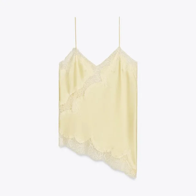 เสื้อ Zara สายเดี่ยวสีเหลืองลูกไม้ Size XS thumbnail 6