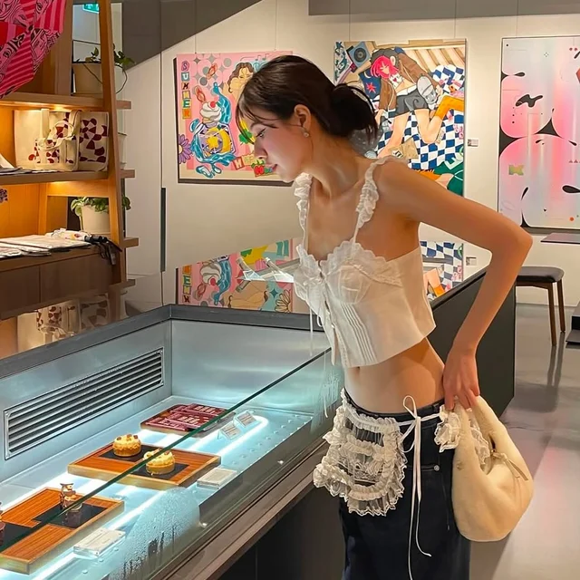 เสื้อ Mitr สายเดี่ยวลูกไม้ระบาย Size S thumbnail 4