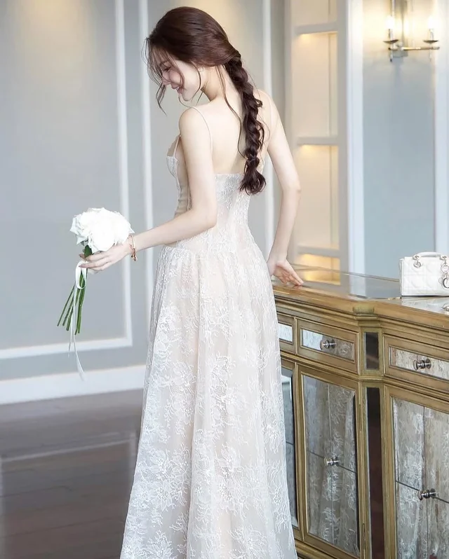 TRANAIL ALINA MAXI DRESS ชุดเวียดนาม เดรสยาว Size M thumbnail 5