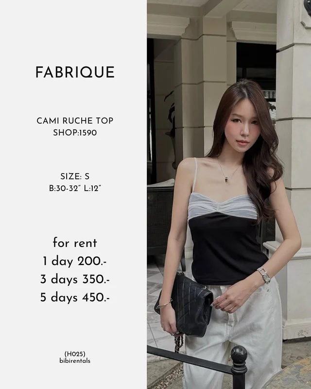FABRIQUE Cami Ruche Top Size S