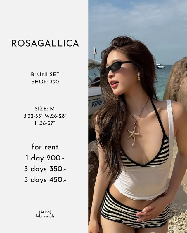 ชุดว่ายน้ำ Rosagallica เซตสามชิ้น ชุดเวียดนาม