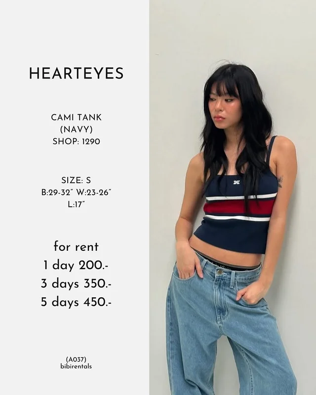 HEARTEYES Cami Tank Navy