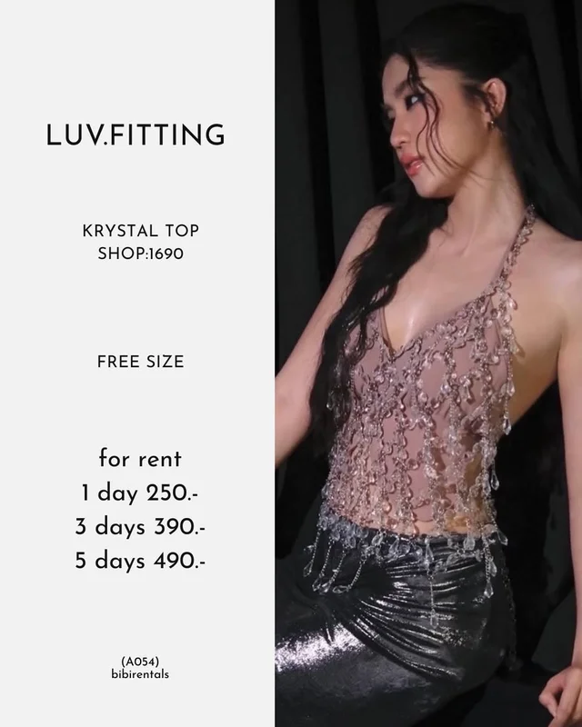 LUV FITTING KRYSTAL TOP เสื้อซับเพชร ชุดเวียดนาม