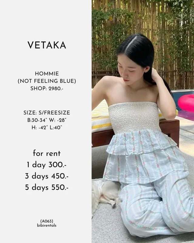 VETAKA Bandeau Top Wide leg Pants Set