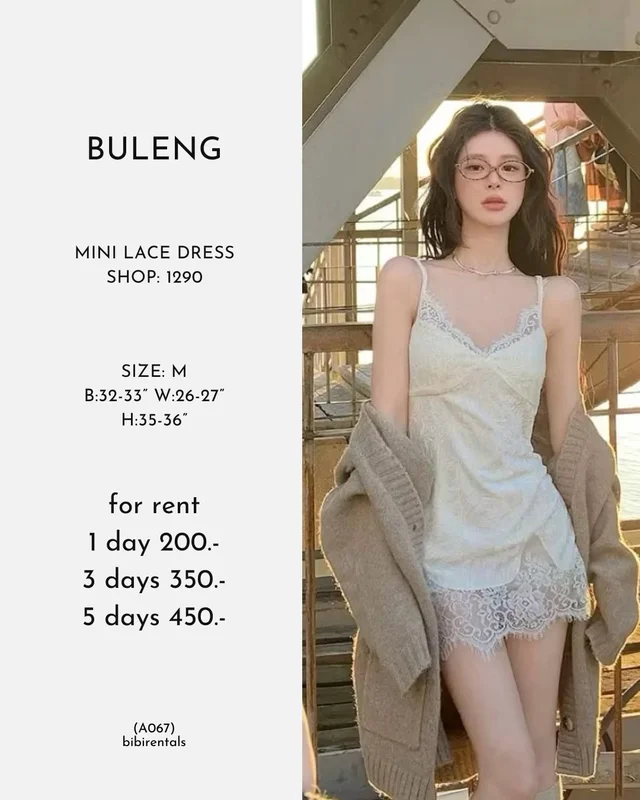 BULENG Mini Lace Dress ชุดเวียดนาม Size M