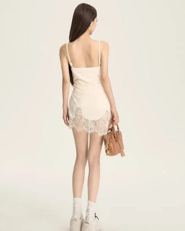 BULENG Mini Lace Dress ชุดเวียดนาม Size M thumbnail 4