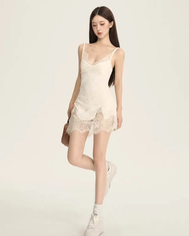 BULENG Mini Lace Dress ชุดเวียดนาม Size M thumbnail 2