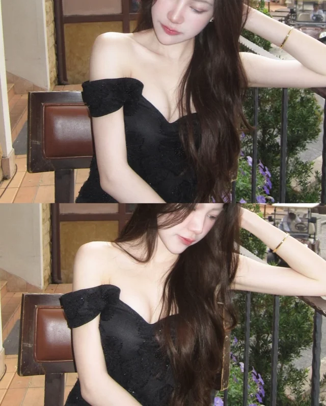 SUNFAP Birthday Collection Off Shoulder Top Black (alternate)