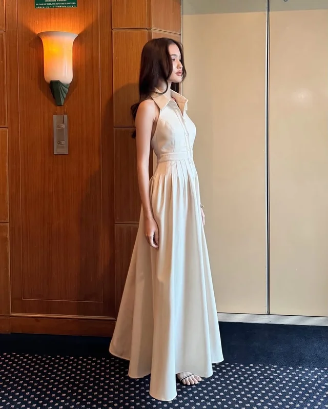 TRACY XOO Legacy Dress Cream ชุดเวียดนาม thumbnail 3