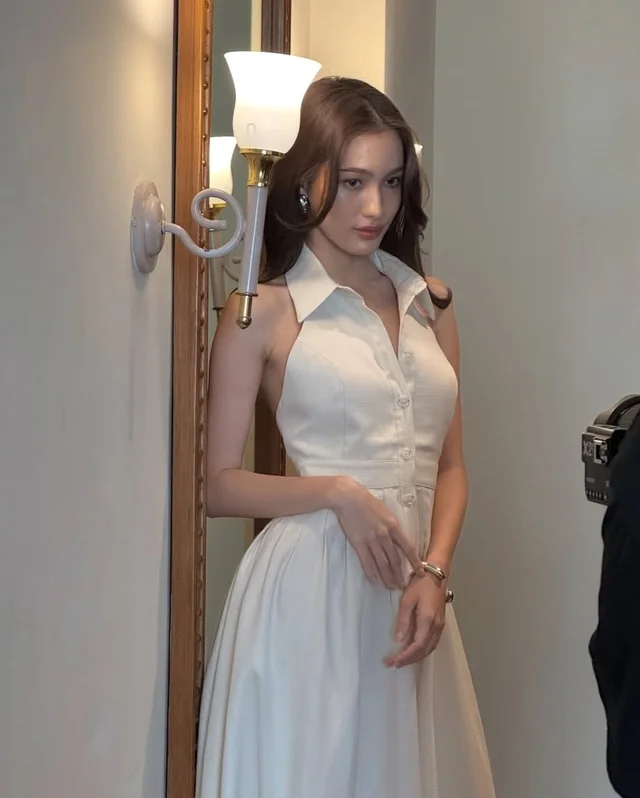TRACY XOO Legacy Dress Cream ชุดเวียดนาม thumbnail 2