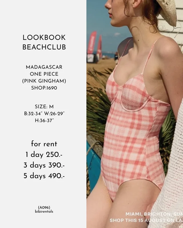 ชุดว่ายน้ำ MADAGASCAR ONEPIECE PINK GINGHAM