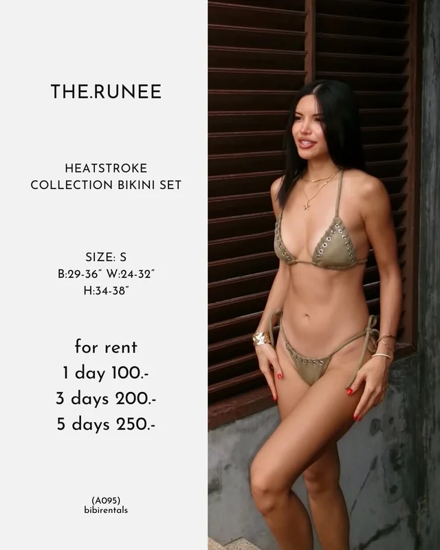 THE RUNEE Heatstroke Collection Bikini Set Size S