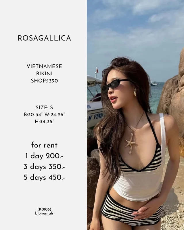 ROSAGALLICA Vietnamese Bikini เซต 3 ชิ้น ชุดเวียดนาม