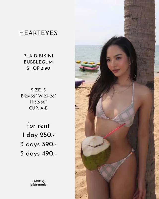 HEARTEYES Plaid Bikini Size S
