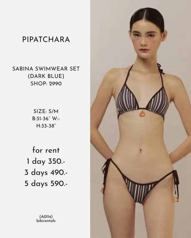 PIPATCHARA SABINA Swimwear Set น้ำเงินเข้ม