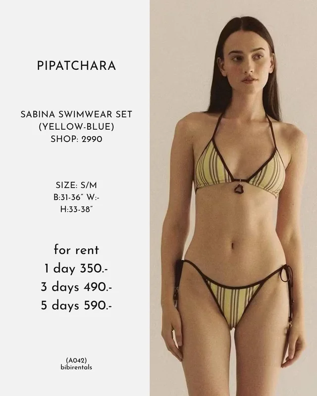 PIPATCHARA SABINA Swimwear Set เหลือง ฟ้า