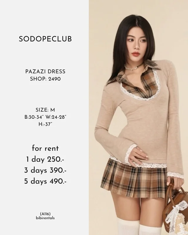 SODOPECLUB Pazazi Dress ชุดเวียดนาม Size M