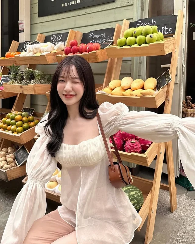 MITR Mali White Chiffon ชุดเซ็ตเสื้อและกางเกง Size S M thumbnail 3