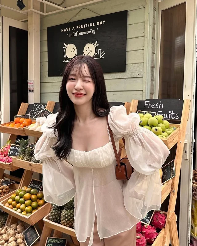MITR Mali White Chiffon ชุดเซ็ตเสื้อและกางเกง Size S M (alternate)