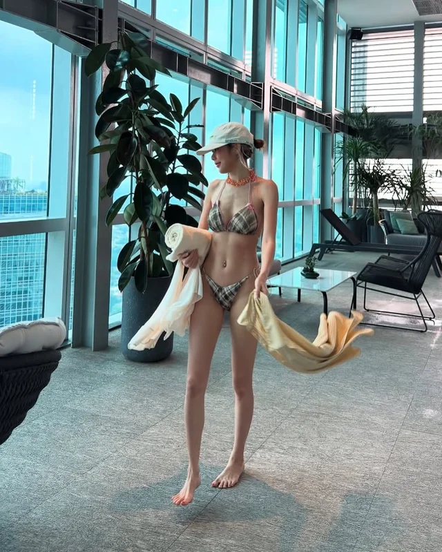 Try yorata Double String Plaid Bikini Size S thumbnail 5
