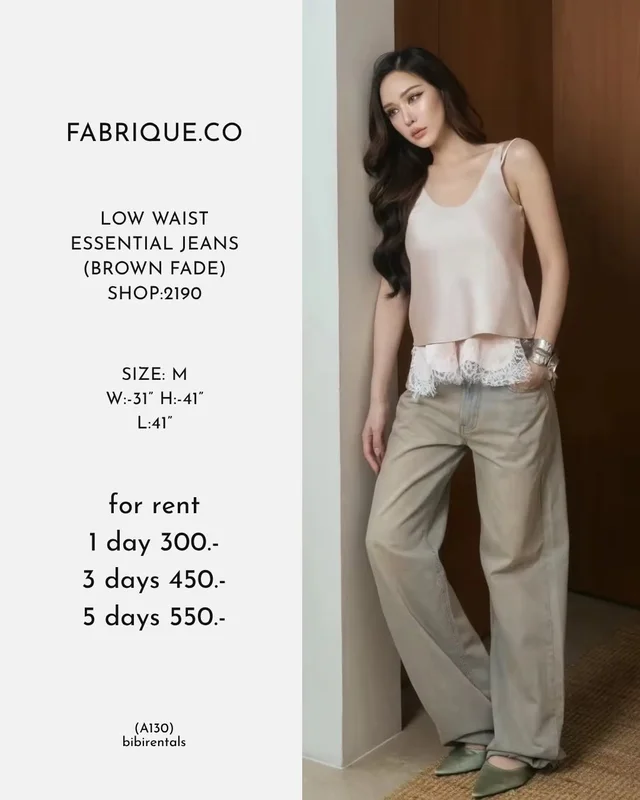 FABRIQUE CO LOW WAIST ESSENTIAL JEANS BROWN FADE 1