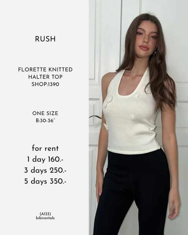 RUSH FLORETTE KNITTED HALTER TOP ONE SIZE 1