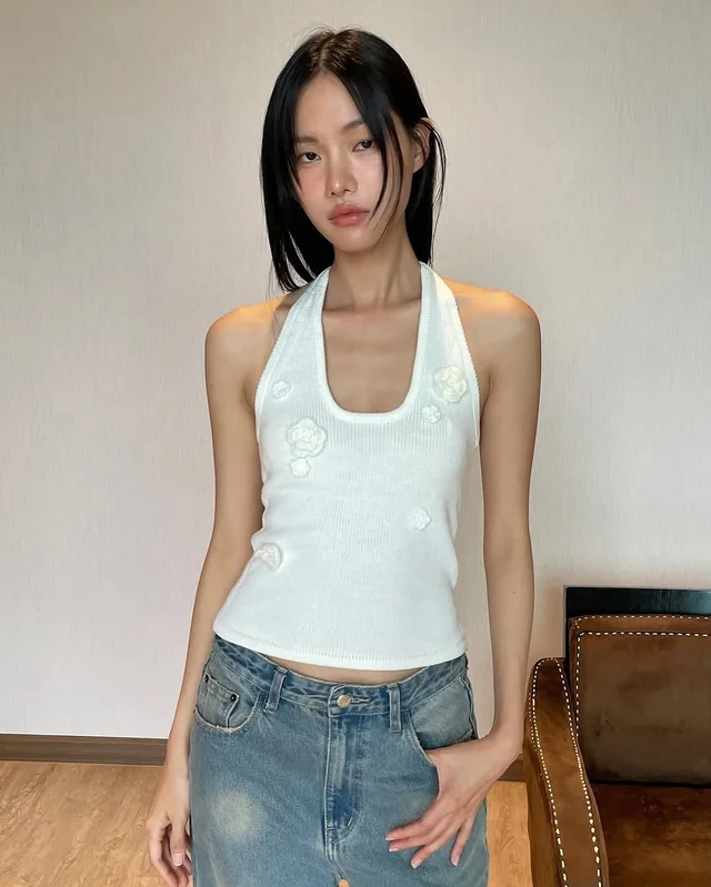 RUSH FLORETTE KNITTED HALTER TOP ONE SIZE thumbnail 5