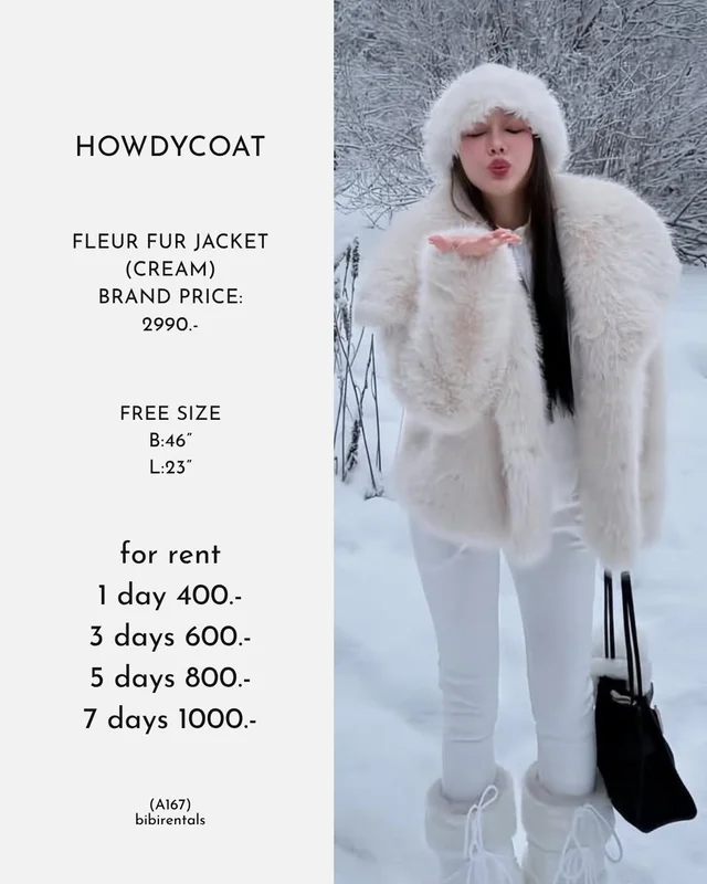 HOWDYCOAT FLEUR FUR JACKET เฉพาะเสื้อขน Free Size