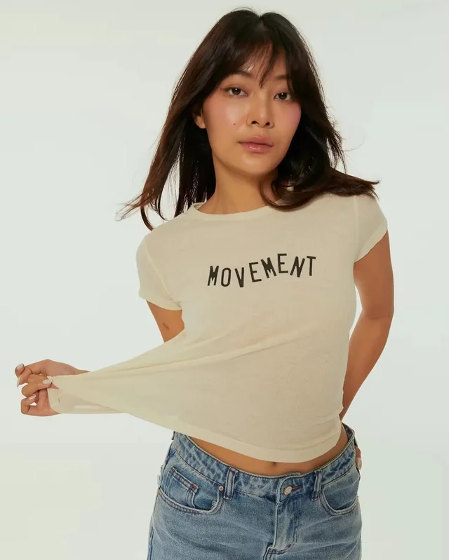 เสื้อ RALLYMOVEMENT Slim Fit Tee Milk (alternate)