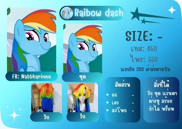 ชุดคอสเพลย์ My Little Pony APPLE JACK และ RAIBOW DASH (alternate)