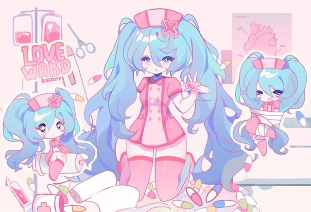 ชุดคอสเพลย์ Miku Doctor Vocaloid สกินพยาบาลสีชมพู thumbnail 3
