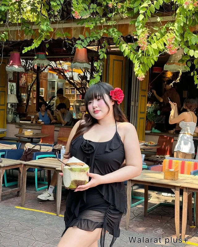 Walrarat Plus Size ชุดเซ็ตเซ็กซี่ดอกกุหลาบ thumbnail 7