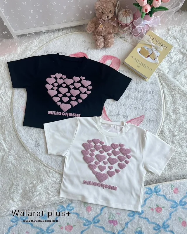Walrarat Plus Size เสื้อครอปเบบี้ทรี thumbnail 6