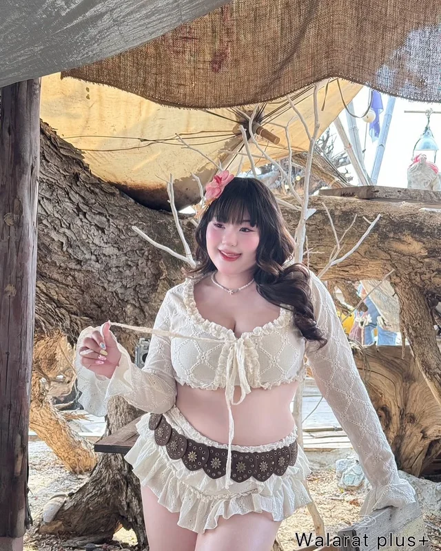 ชุดเซ็ตระบายลูกไม้ Walarat Plus Size อก 38 46 thumbnail 2