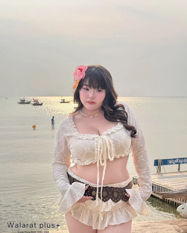 ชุดเซ็ตระบายลูกไม้ Walarat Plus Size อก 38 46 thumbnail 10