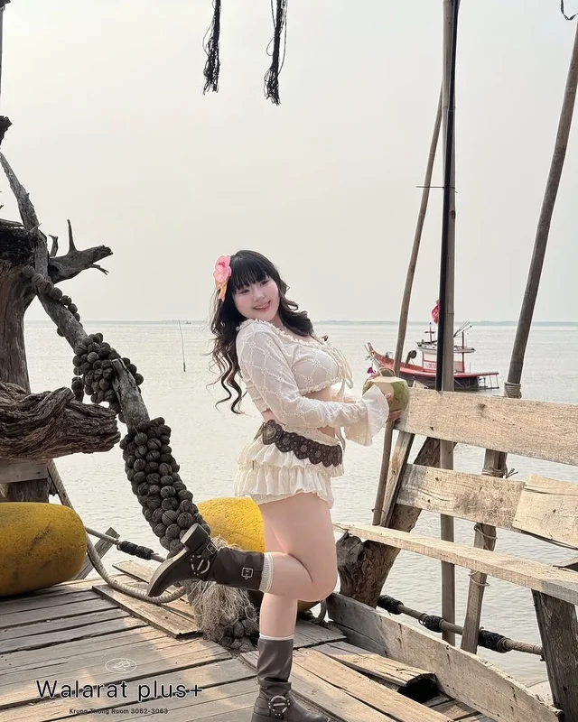 ชุดเซ็ตระบายลูกไม้ Walarat Plus Size อก 38 46 thumbnail 5