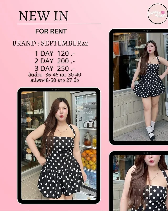 มินิเดรส polka dot September 22 store