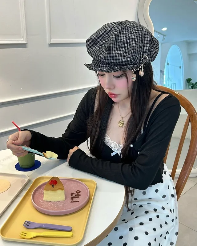 เซ็ต Sooooly เสื้อคลุม สายเดี่ยว กระโปรงลาย Polka Dot อก 36 46 thumbnail 5