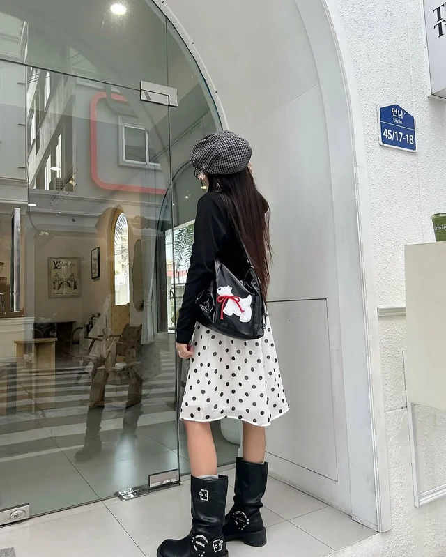 เซ็ต Sooooly เสื้อคลุม สายเดี่ยว กระโปรงลาย Polka Dot อก 36 46 thumbnail 7