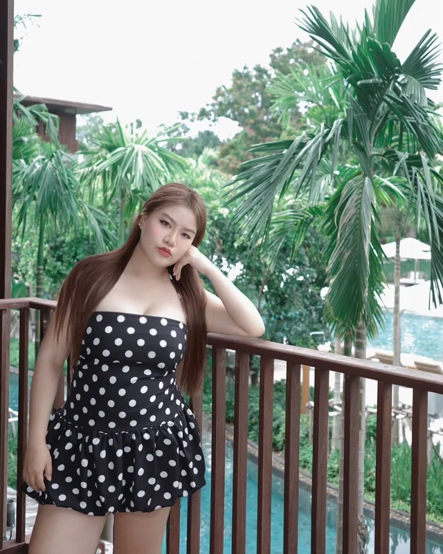 มินิเดรส September 22 store ลาย Polka Dot อก 36 46 thumbnail 2