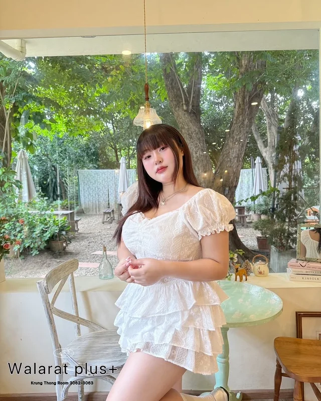 ชุดเดรสสาวอวบ Walarut ทรงตุ๊กตาสีขาว thumbnail 2