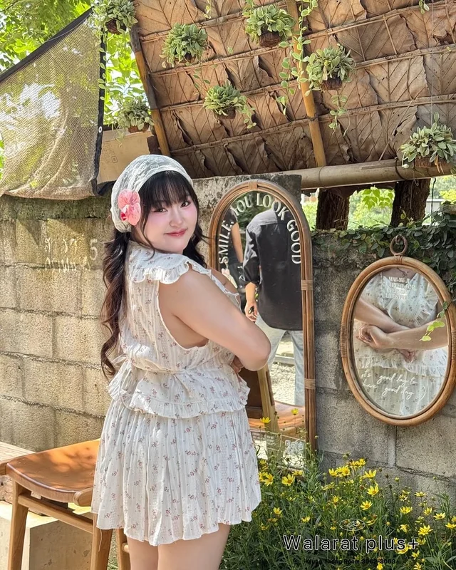 ชุดเซ็ตเสื้อกระโปรงผ้าฉลุลายดอกไม้ Walaratplus thumbnail 5