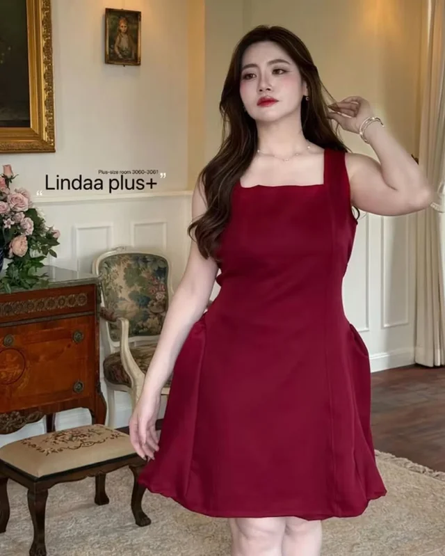เดรสเซ็ตกระโปรงสีแดง linda plus (alternate)