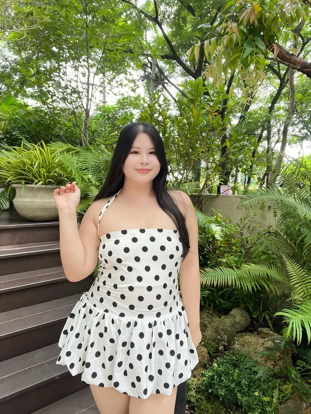 มินิเดรส Polka Dot สีขาวดำ September 22 store thumbnail 6