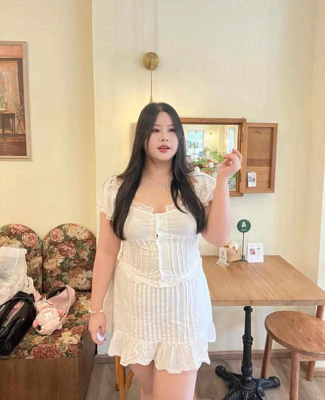 Princess Set ลูกไม้สีขาว walaratplussize thumbnail 5