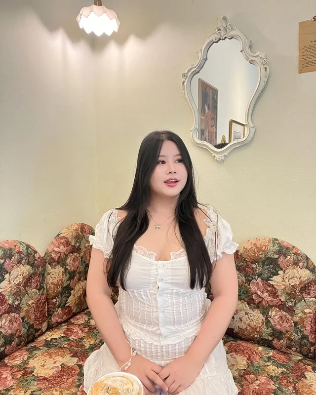 Walaratplussize ชุดเดรสลูกไม้สีขาว thumbnail 2