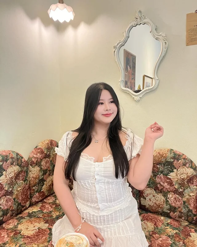 Walaratplussize ชุดเดรสลูกไม้สีขาว thumbnail 3