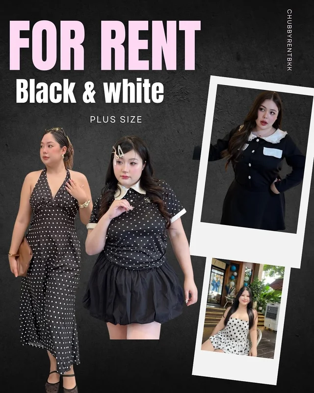 Chubby Rent BKK ชุดสไตล์ Black White สำหรับสาวอวบ thumbnail 6